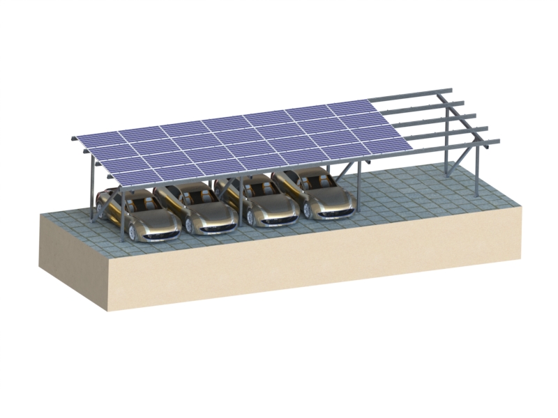 Montagem de garagem solar